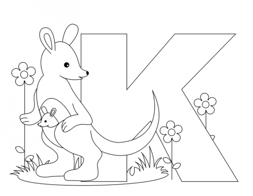 Alphabet Coloring Pages – K - KidsPressMagazine.com
