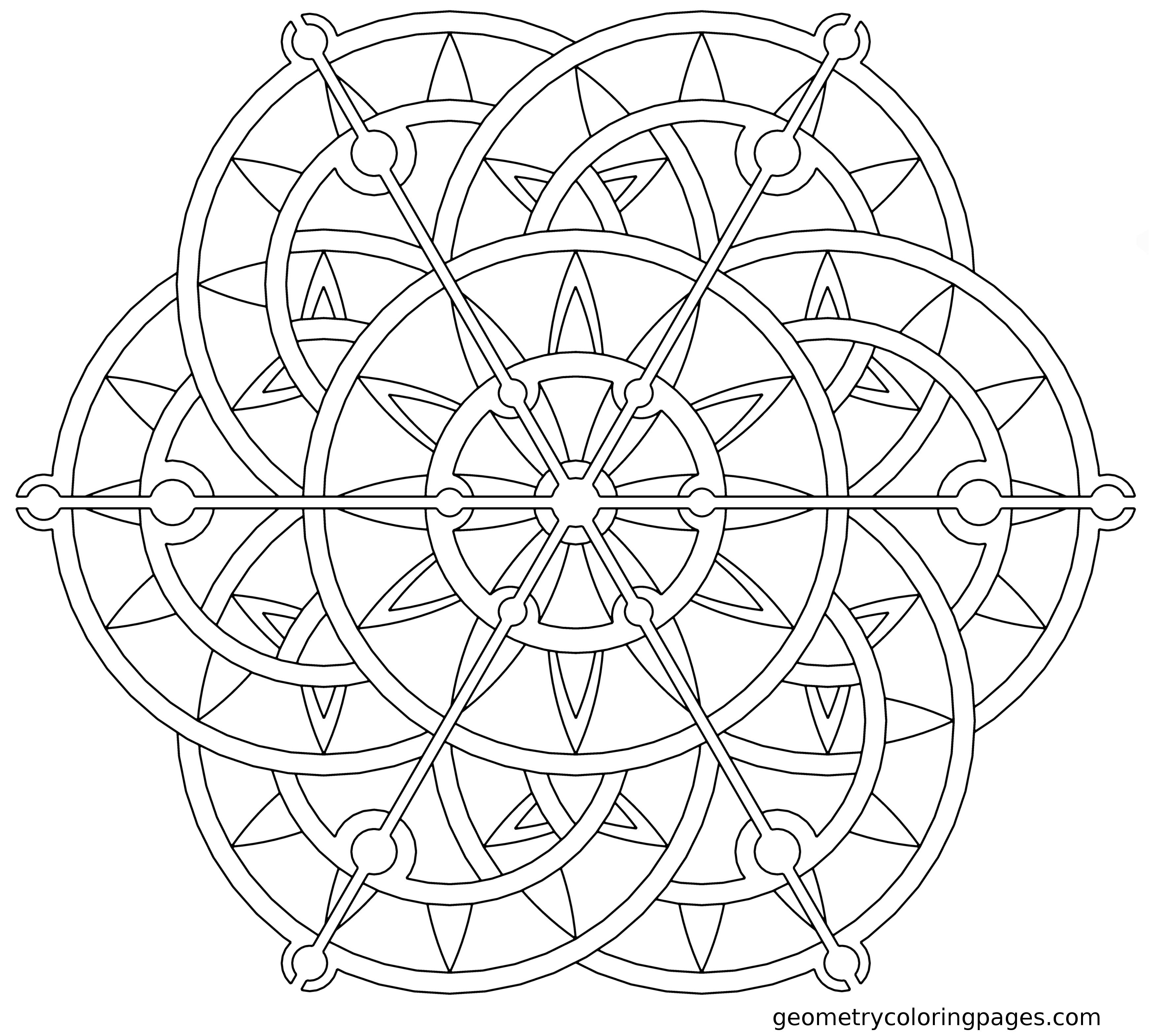 geometric mandala coloring pages  coloring home