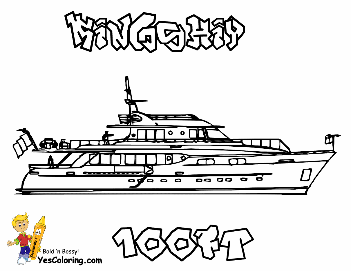 Yacht Boat Coloring Page Sketch Coloring Page