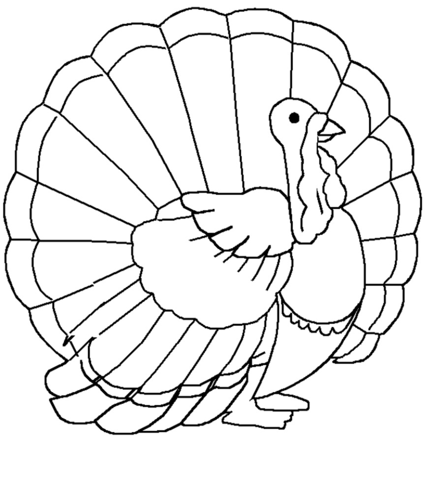 Free Turkey Coloring Pages For Preschoolers