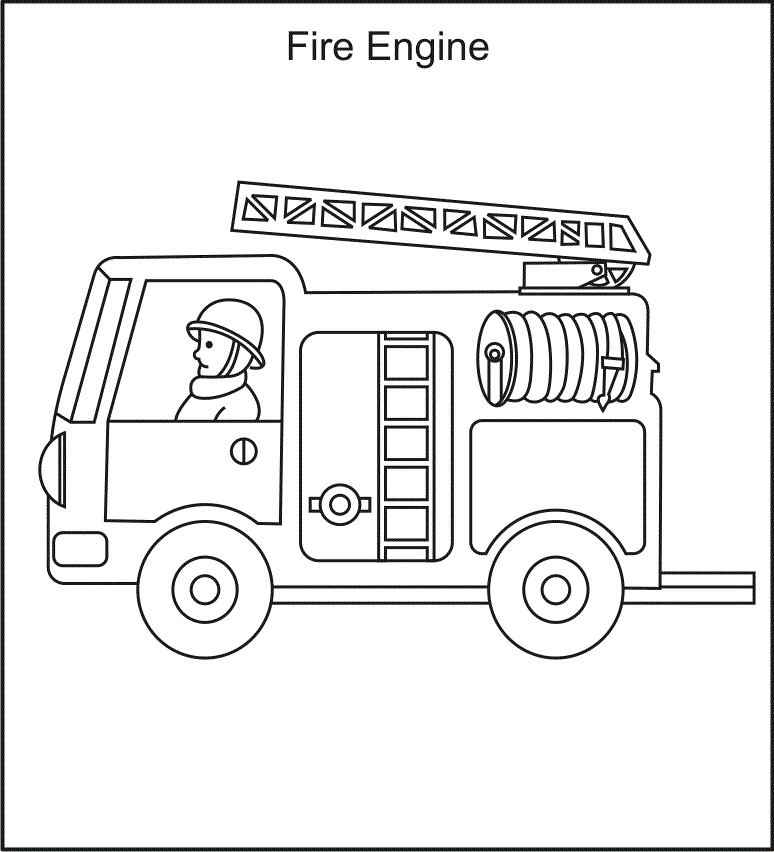 Free Printable Fire Truck Coloring Pages Coloring Home