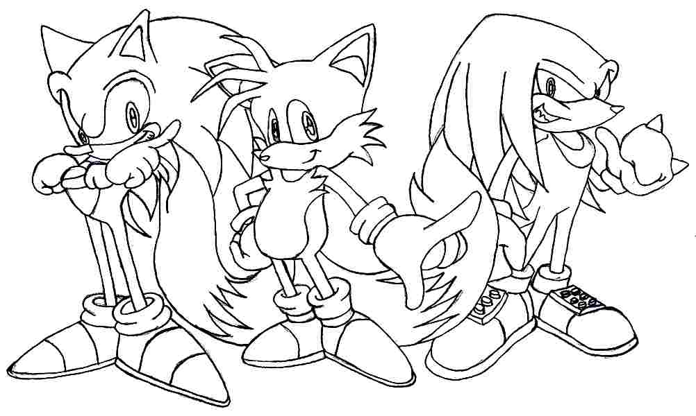 Sonic The Hedgehog Coloring Pages Tails Free Colouring Page For Kids