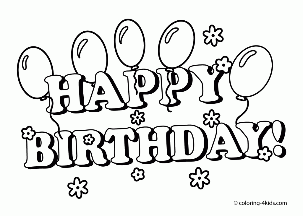 Birthday Coloring Pages Happy Birthday Sister Coloring Big Happy ...