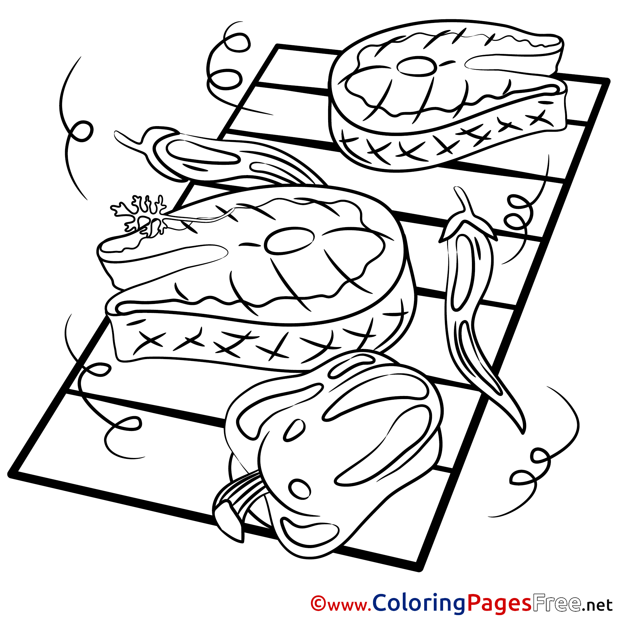 Meat Kids download Coloring Pages