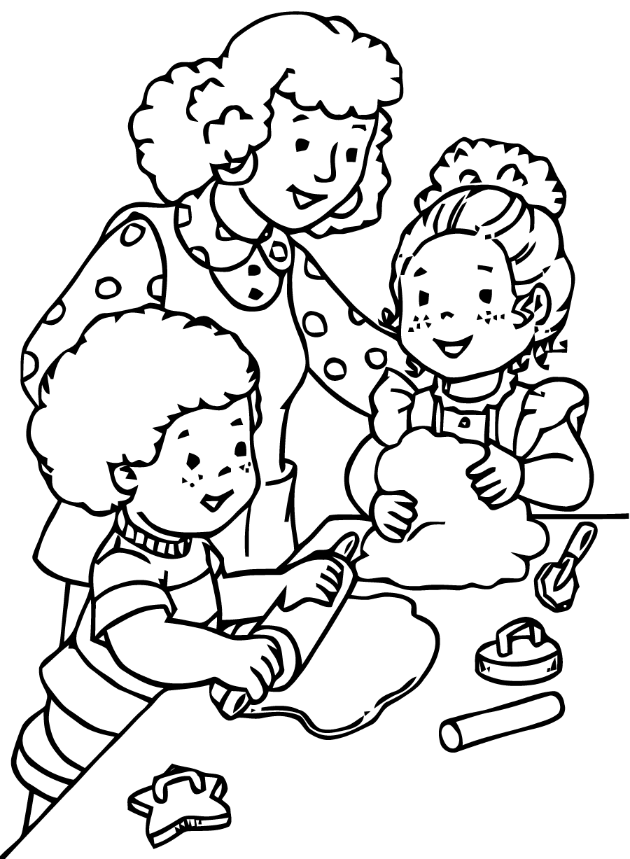 Back to school cooking - School Coloring pages for kids to print & color
