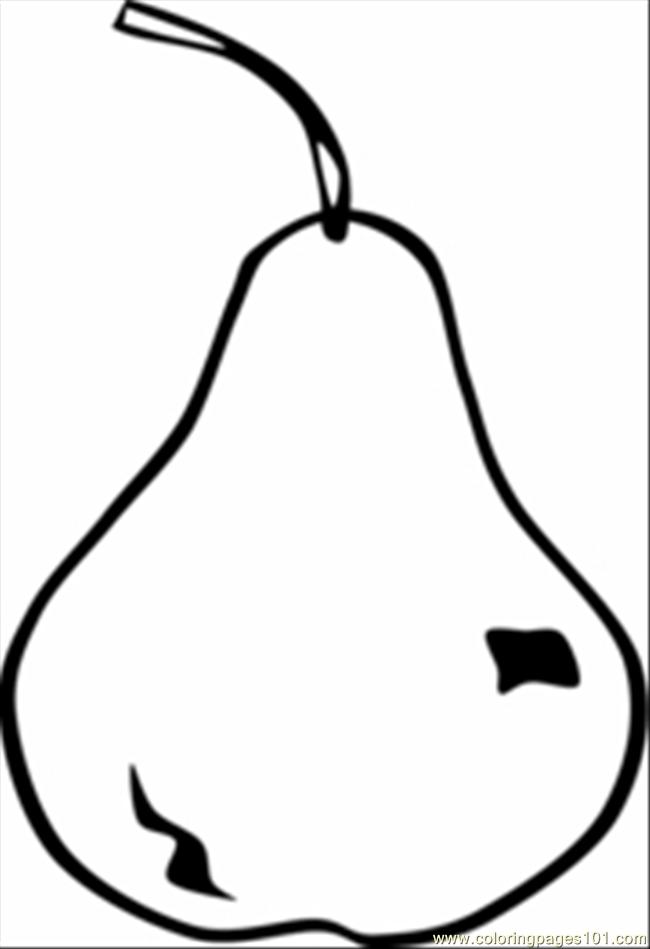 Pear Thumb Coloring Page - Free Pears Coloring Pages : ColoringPages101.com