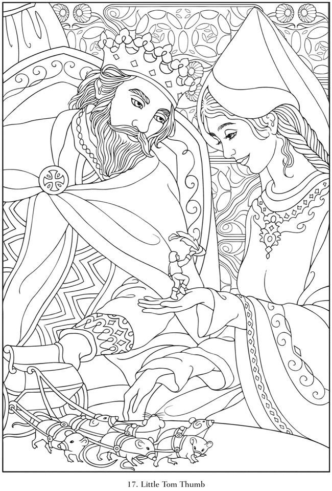 35+ grimm fairy tale coloring pages for adults Tale fantasies fairytale