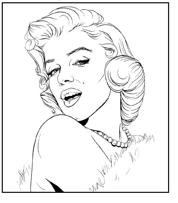 Pin Up Girl Coloring Pages Coloring Home 