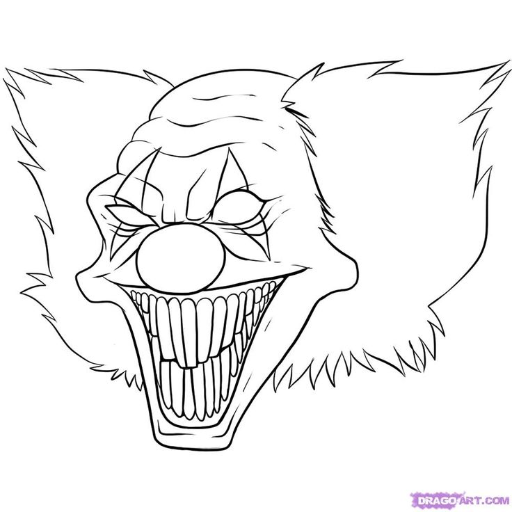 Scary Clown Coloring Pages - Coloring Home