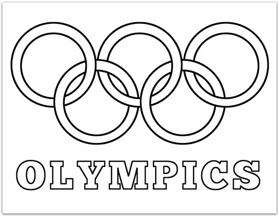 Olympic Flag Coloring Page