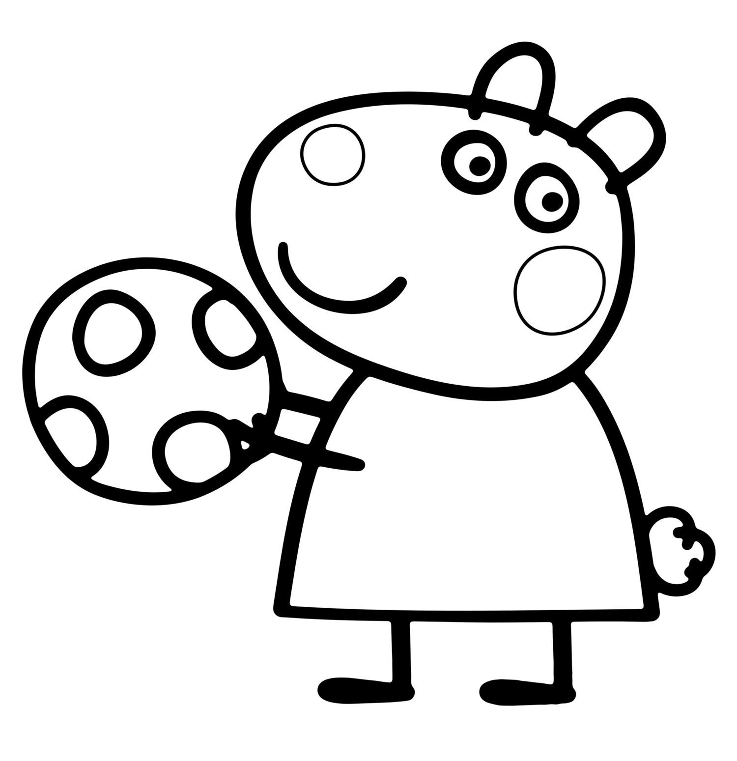 Suzy Sheep Peppa Pig Coloring Pages Sketch Coloring Page