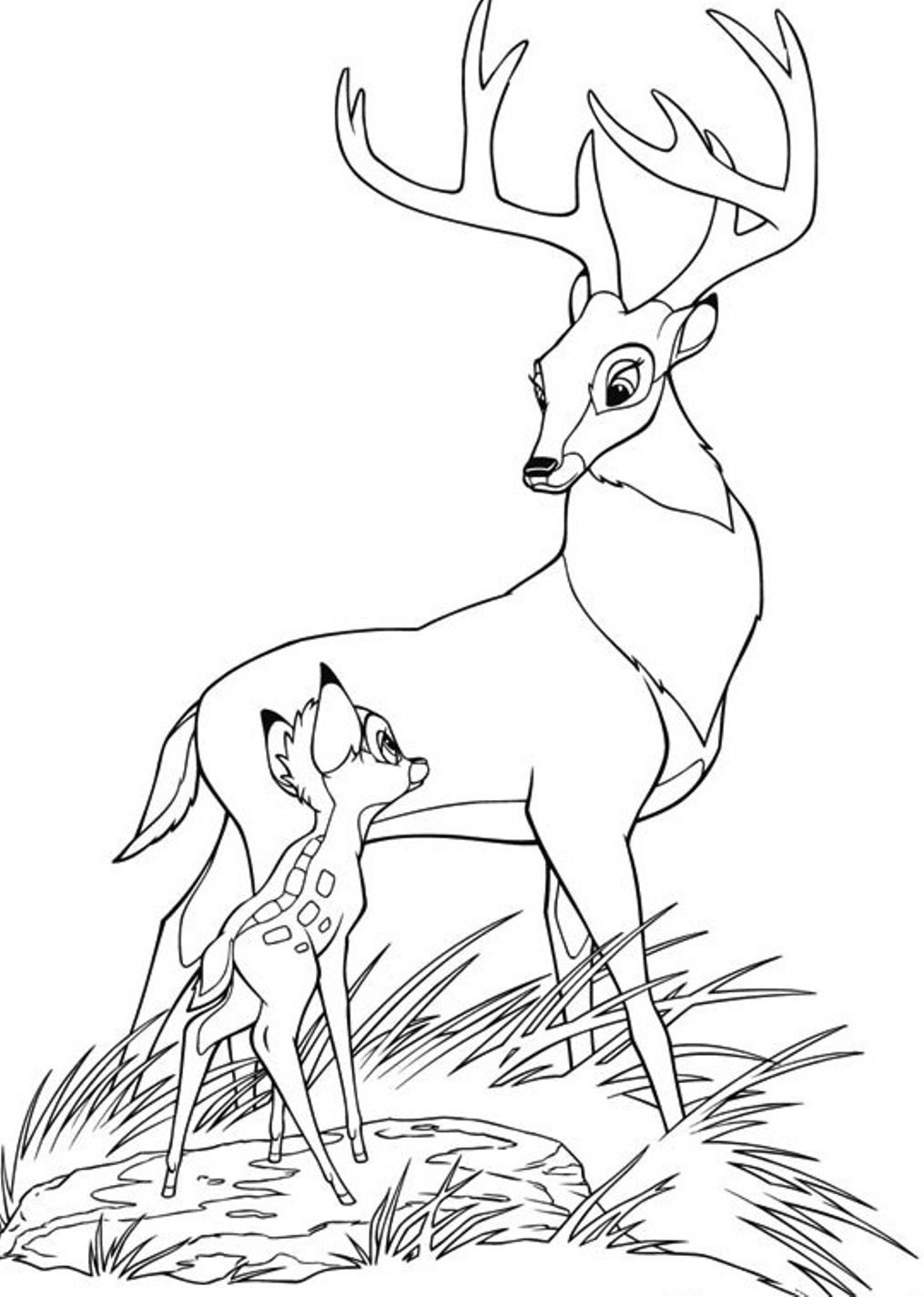 Cartoon Printable Bambi Coloring Pages | Cartoon Coloring pages of ...