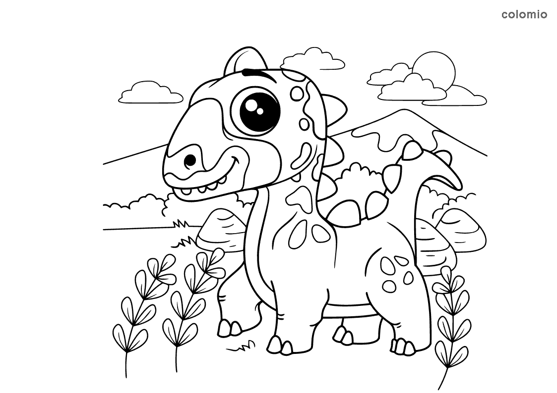 Dinosaur coloring pages » Free Printable Coloring Pages