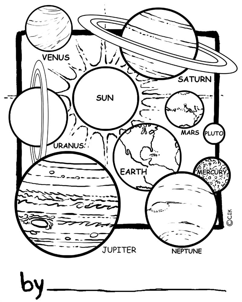 Solar system coloring pages to download and print for free