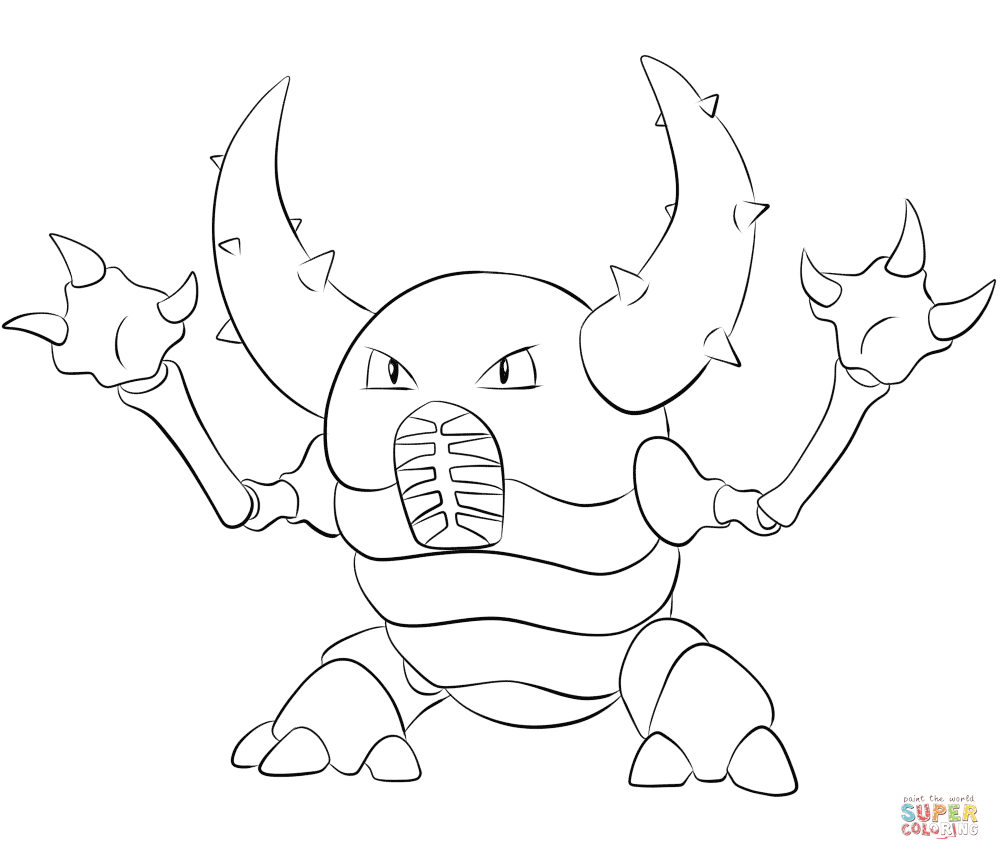Pinsir coloring page | Free Printable Coloring Pages