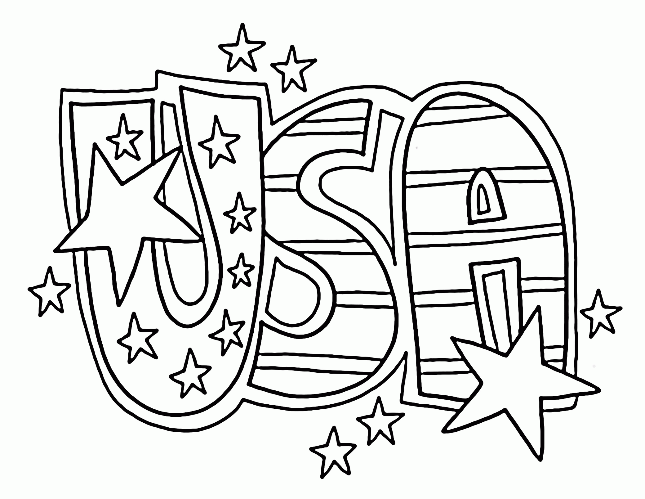 Usa Coloring Page Coloring Home