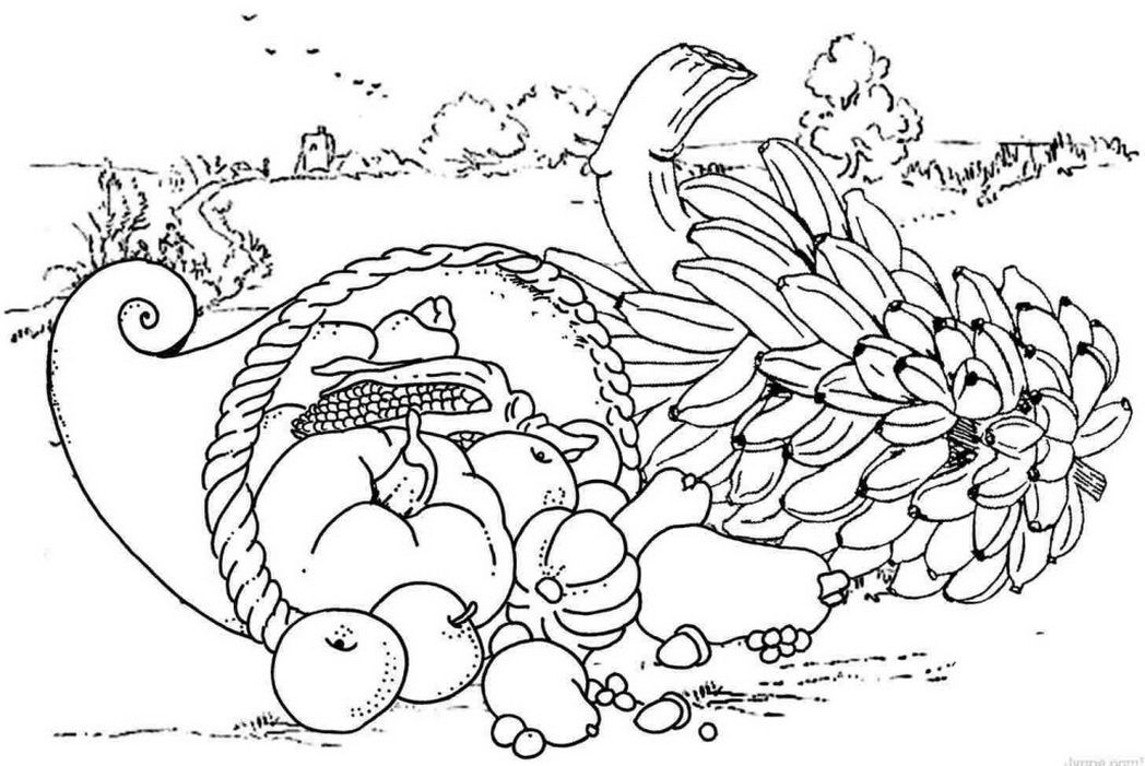 Free Thanksgiving Food Coloring Pages - Coloring Page