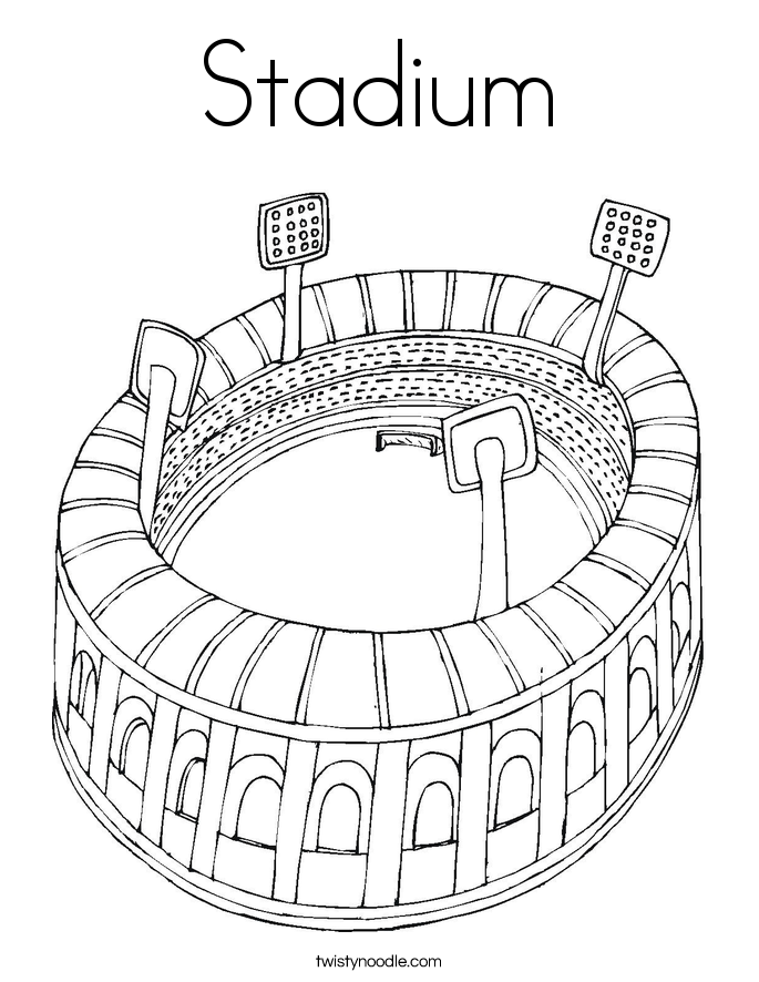 Stadium Coloring Page - Twisty Noodle