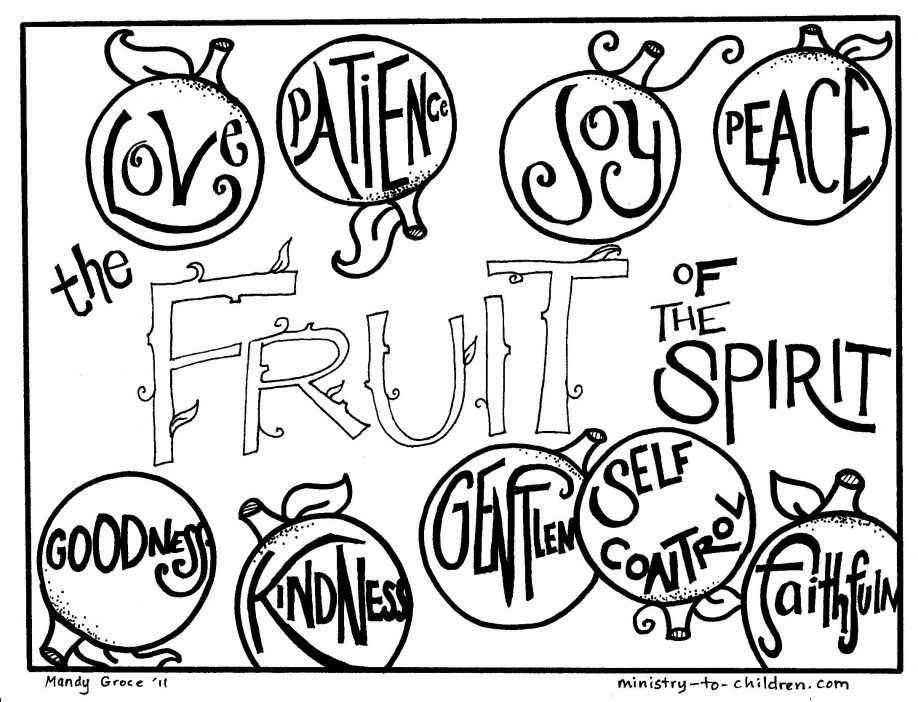 Fruit Of The Spirit Love Coloring Pages Symbols Of Holy Spirit ...