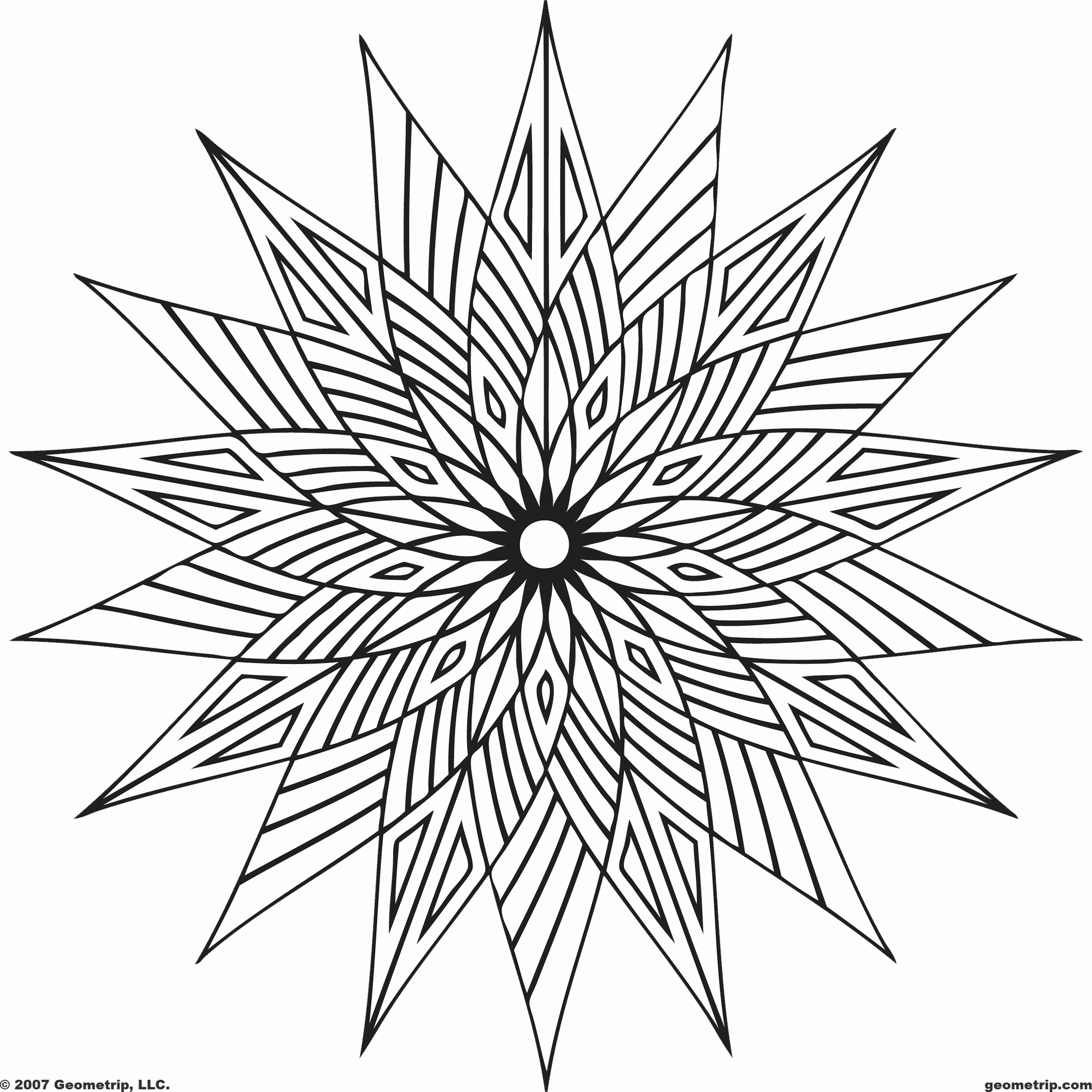 Simple Geometric Coloring Pages - Coloring Home