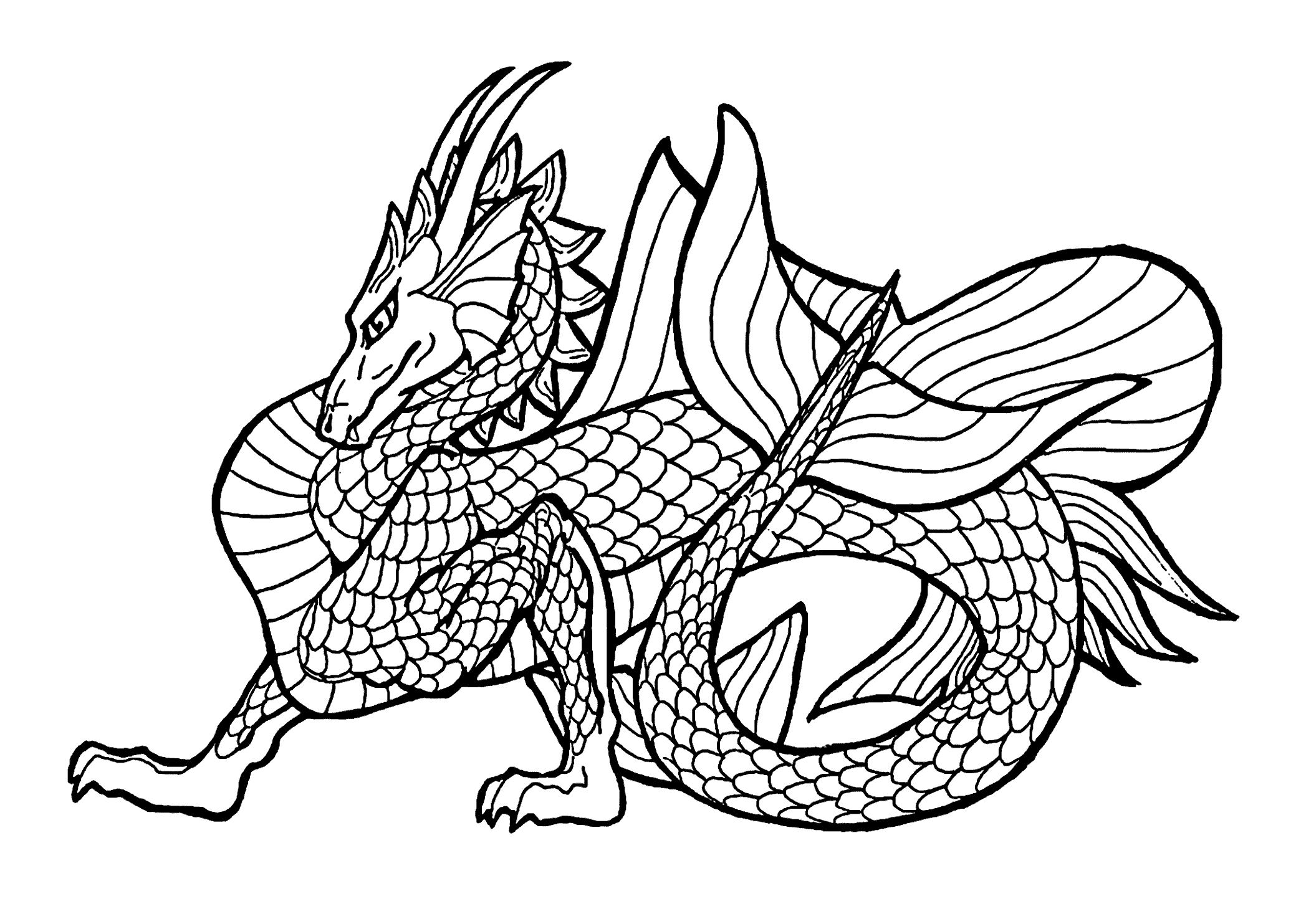 Coloring Pages For Teenagers Dragon - Coloring Home