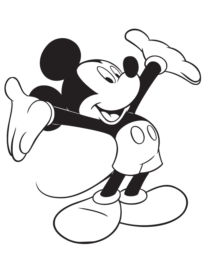 Disneys Mickey Mouse Introduction Coloring Page | H & M Coloring Pages