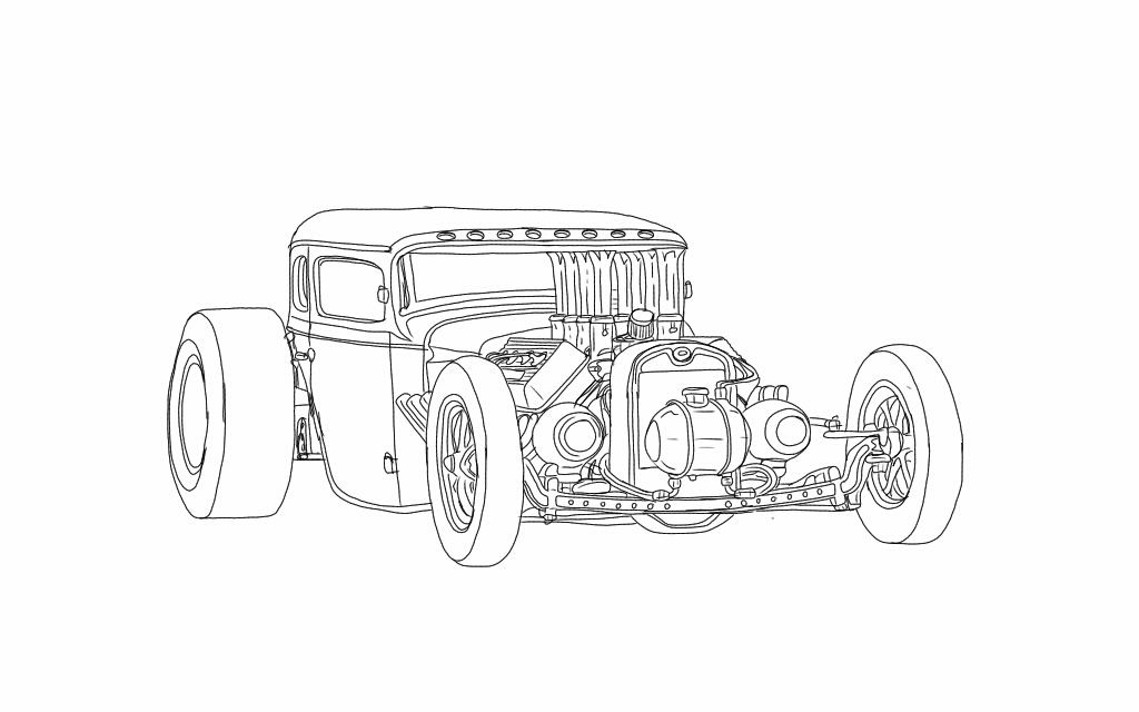 Rat Rod - Coloring Pages for Kids and for Adults