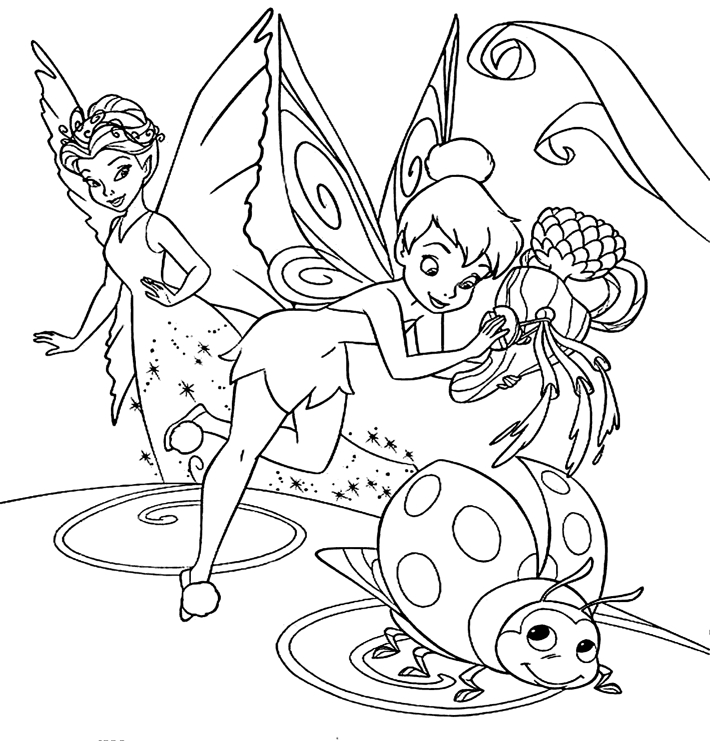 Tinker Bell Painting Coloring Pages For Kids Printable Free ...