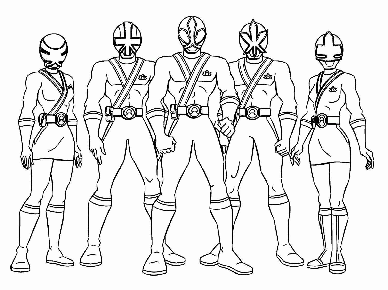 916 Cartoon Power Rangers Jungle Fury Printable Coloring Pages with Printable