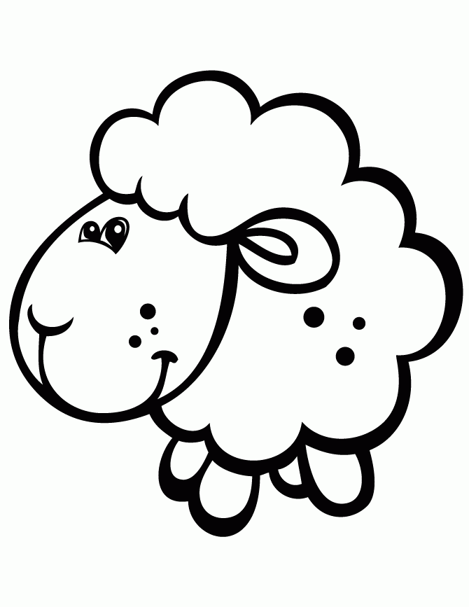 Cute Baby Sheep Coloring Pages, Cute Lamb Coloring Pages Cute baby ...