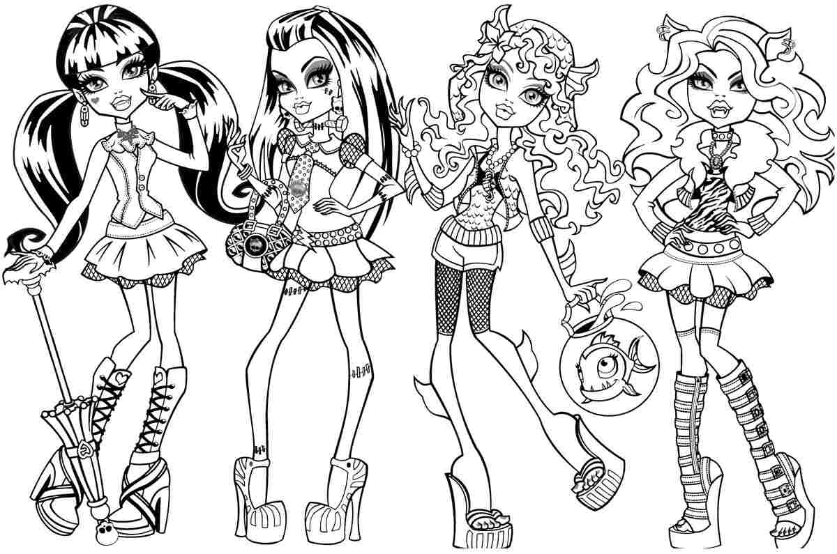 monster high colouring pages printable free for kids. moster high ...