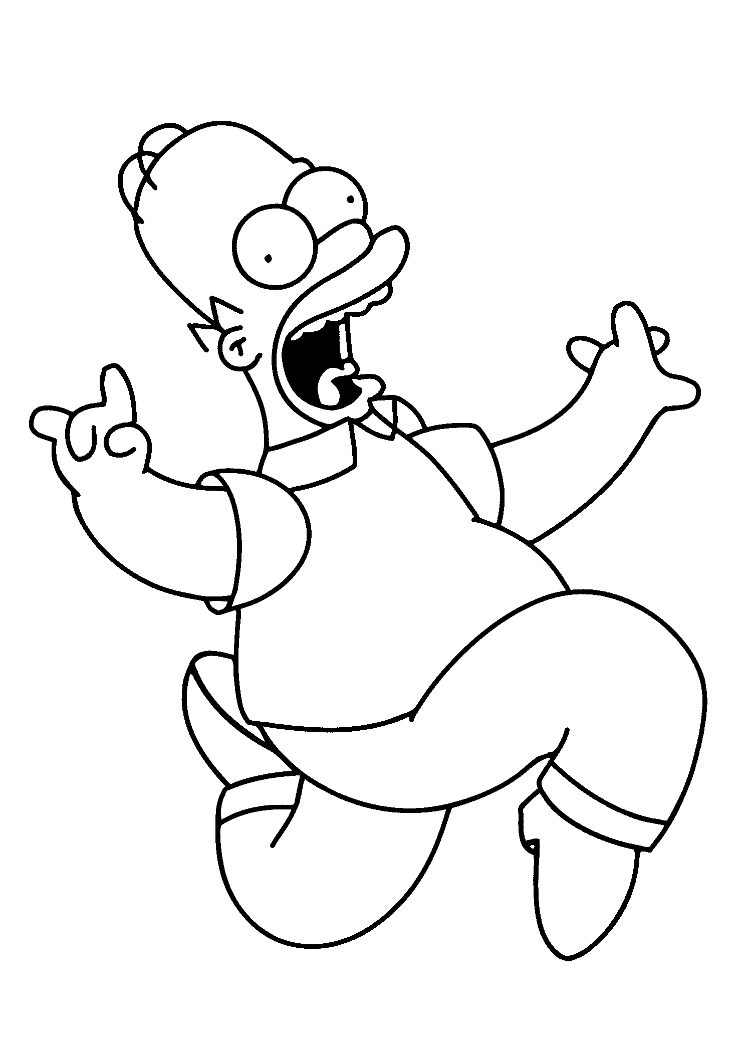 Homer Simpson Coloring Page Coloring Home