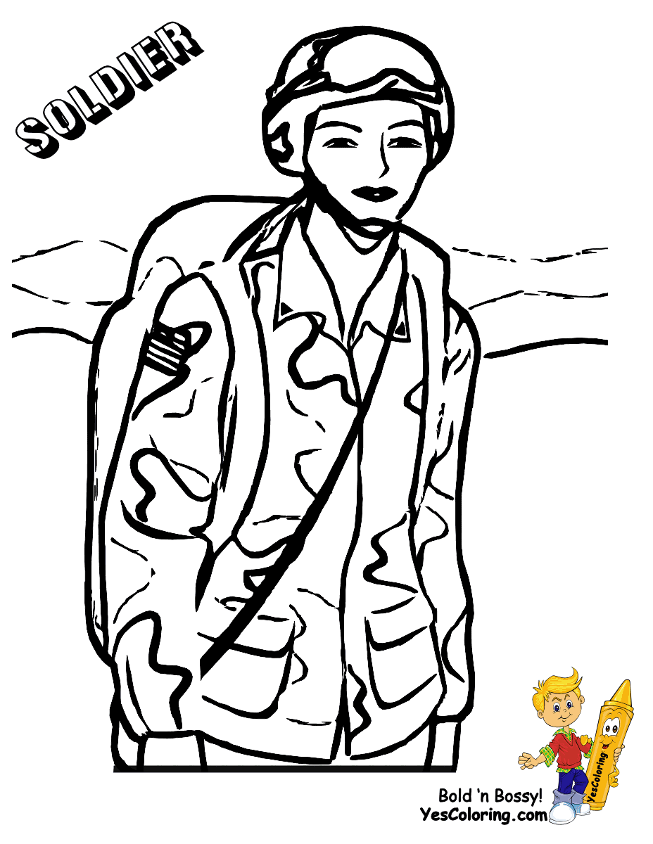 Noble Army Coloring Picture Uniform Coloring Female