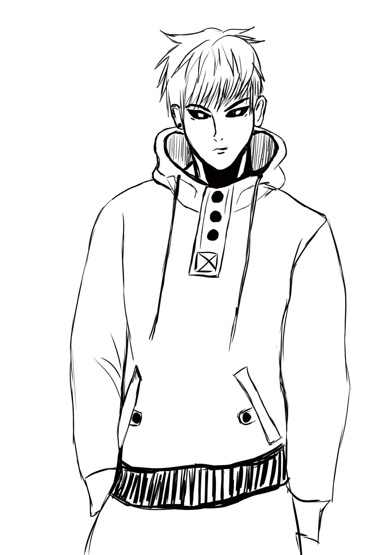 Female Genos sketch illustrated by ...