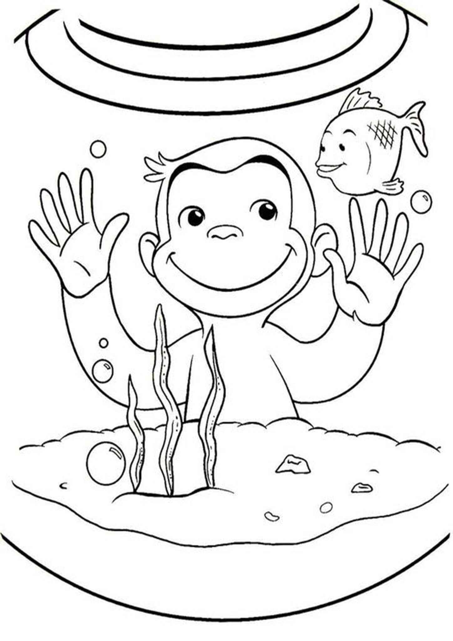 Free & Easy To Print Curious George Coloring Pages | Curious george  coloring pages, Monkey coloring pages, Owl coloring pages