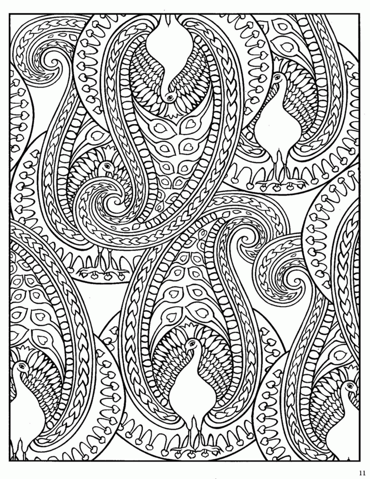 Paisley Design Coloring Pages Coloring Home