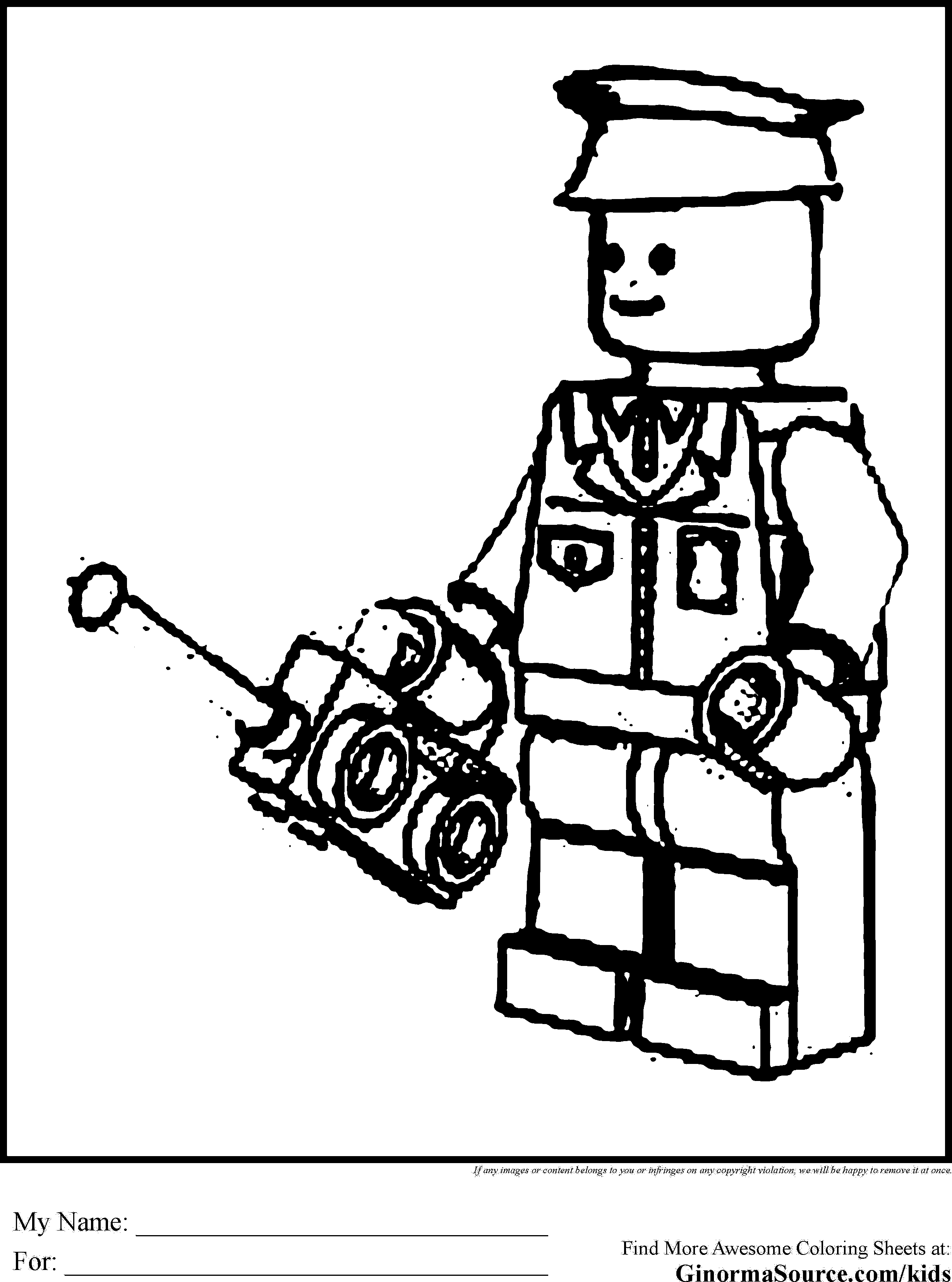 Lego Police Colouring Sheets - High Quality Coloring Pages