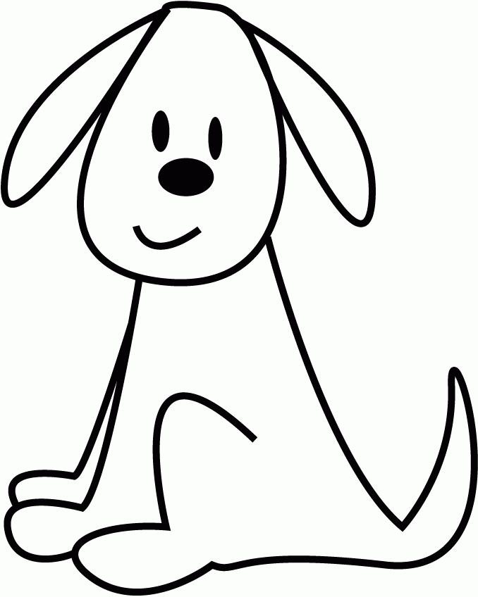 Coloring Page Of Pet Dog Sitting For Kids Coloring Point - Clipart Kid