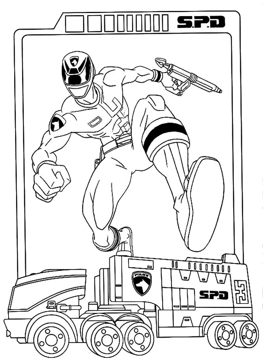 Power Rangers Spd Coloring Pages To Print - Coloring Home