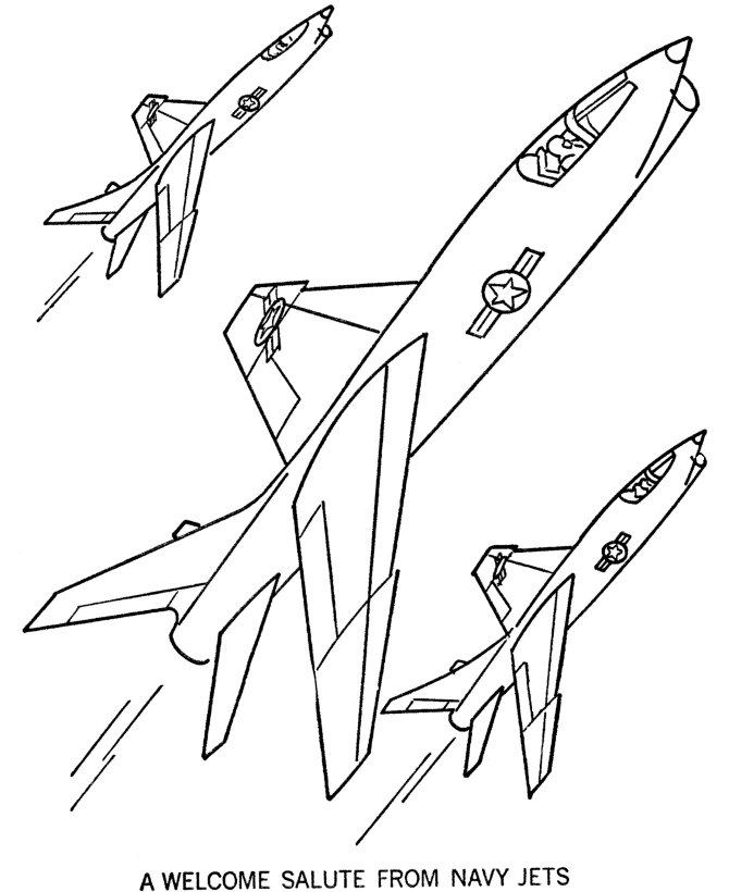 Armed Forces Day Coloring Pages | Navy Jets Armed Forces Holiday ...