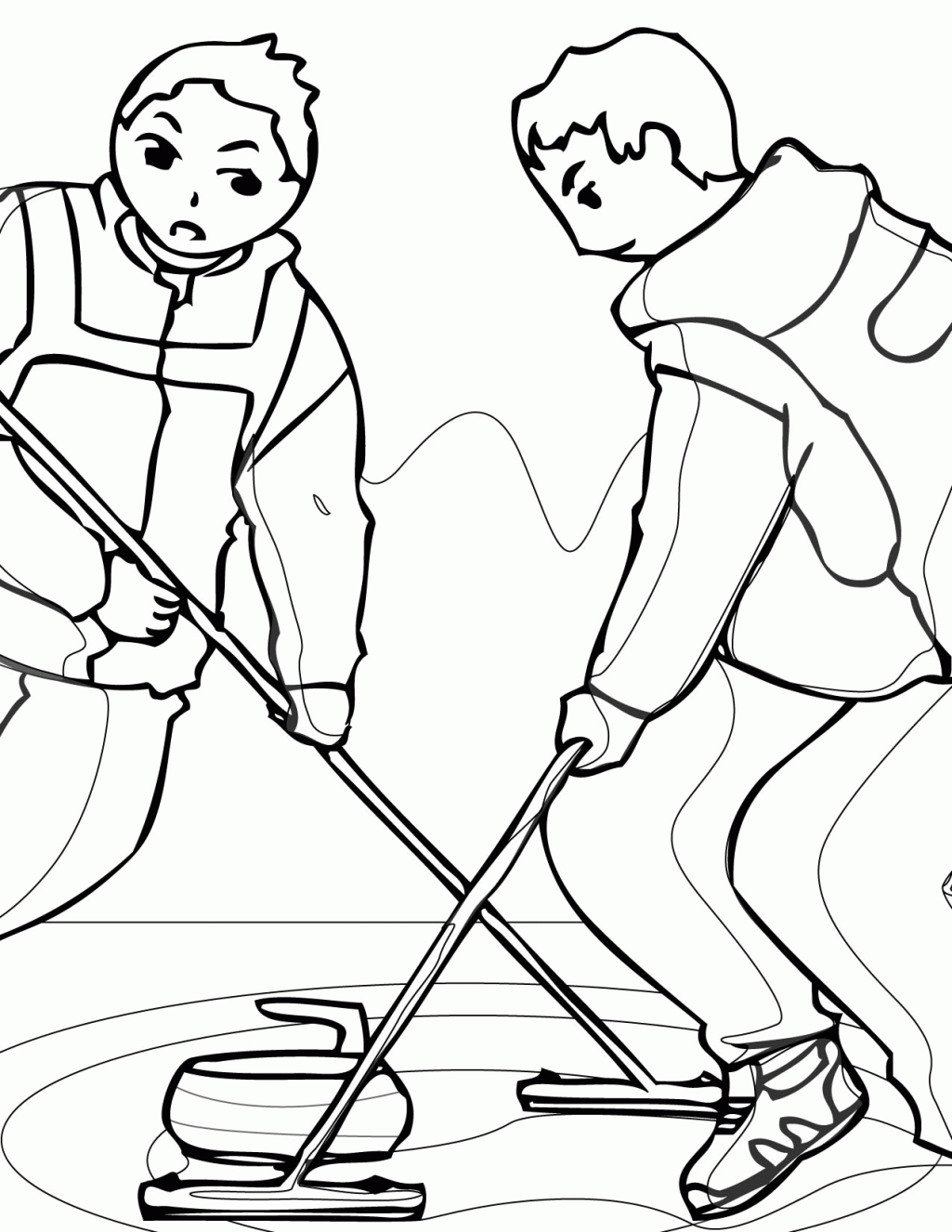 Curling Coloring Page Handipoints Coloring Pages For Winter Sports ...