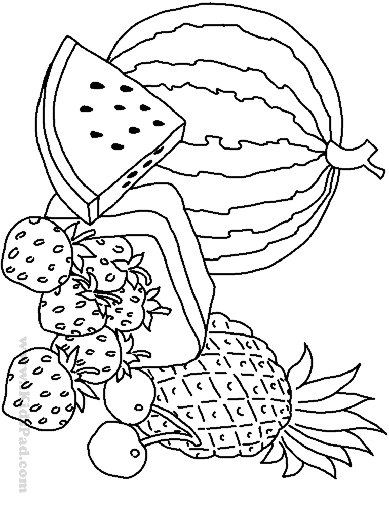 Free Printable Coloring Pages Of Fruits And Vegetables