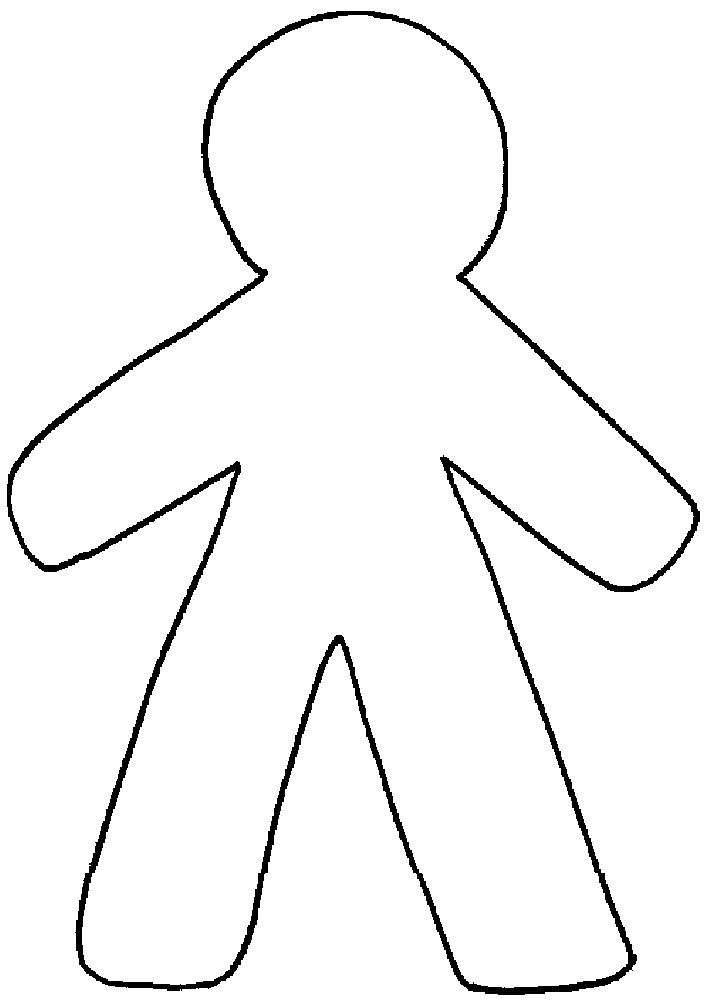 Person Outline Coloring Page - Coloring Home
 Simple Person Outline