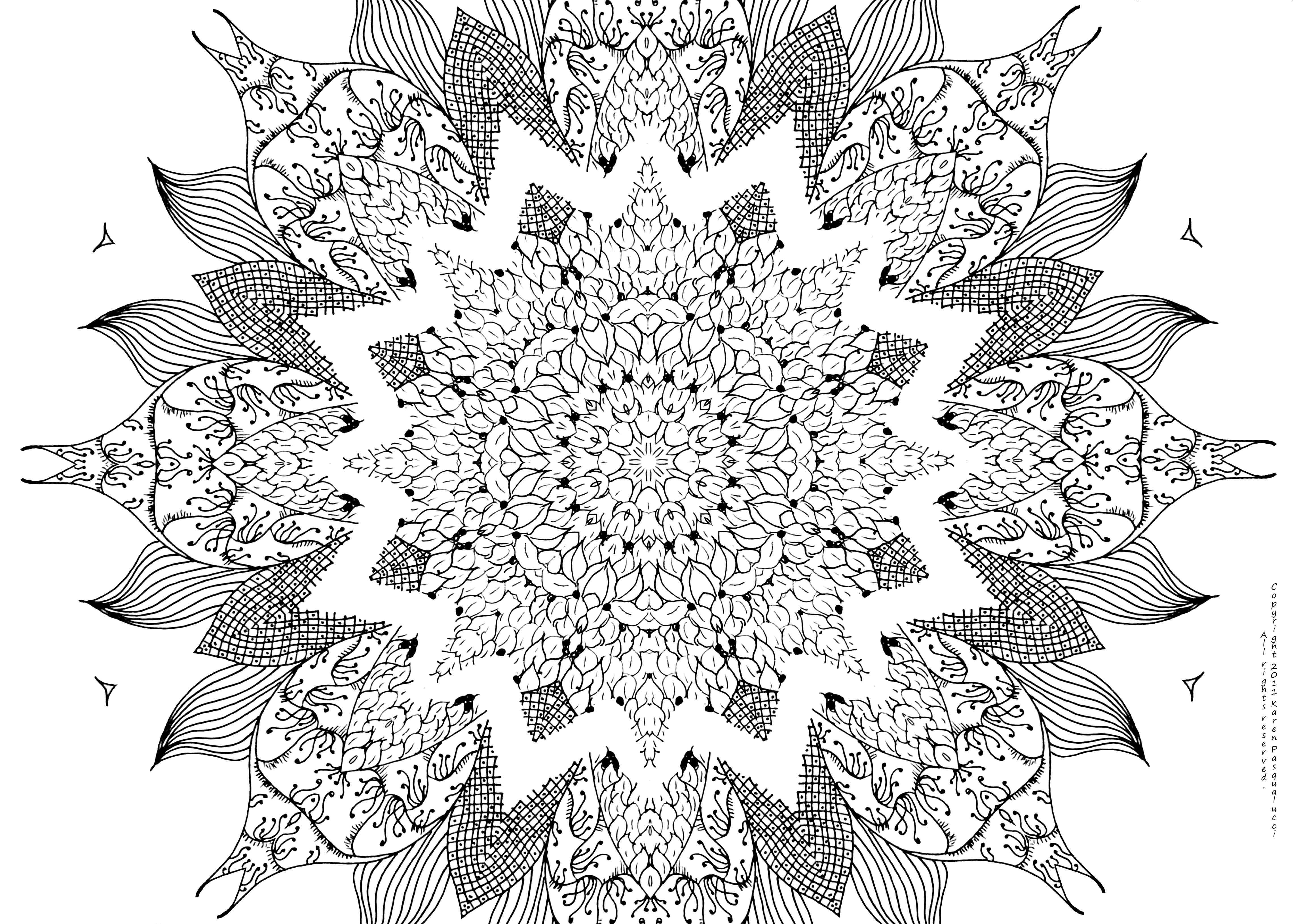Printable Doodle Art - Coloring Pages for Kids and for Adults