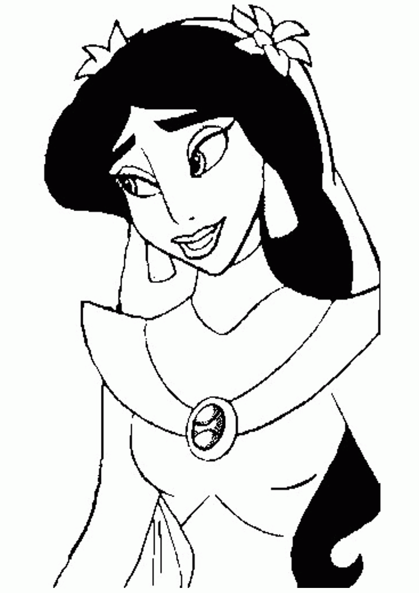 Printable Princess Jasmine Coloring Pages - Coloring Home