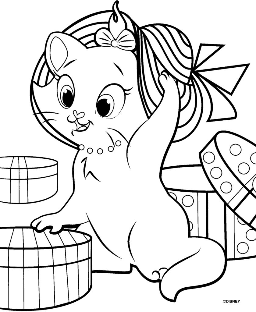 6 Pics of Marie Cat Coloring Pages - Aristocats Marie Coloring ...