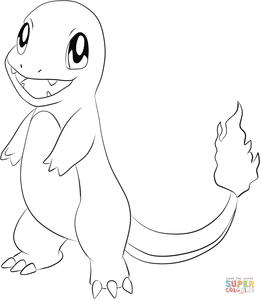 Charmander coloring page | Free Printable Coloring Pages
