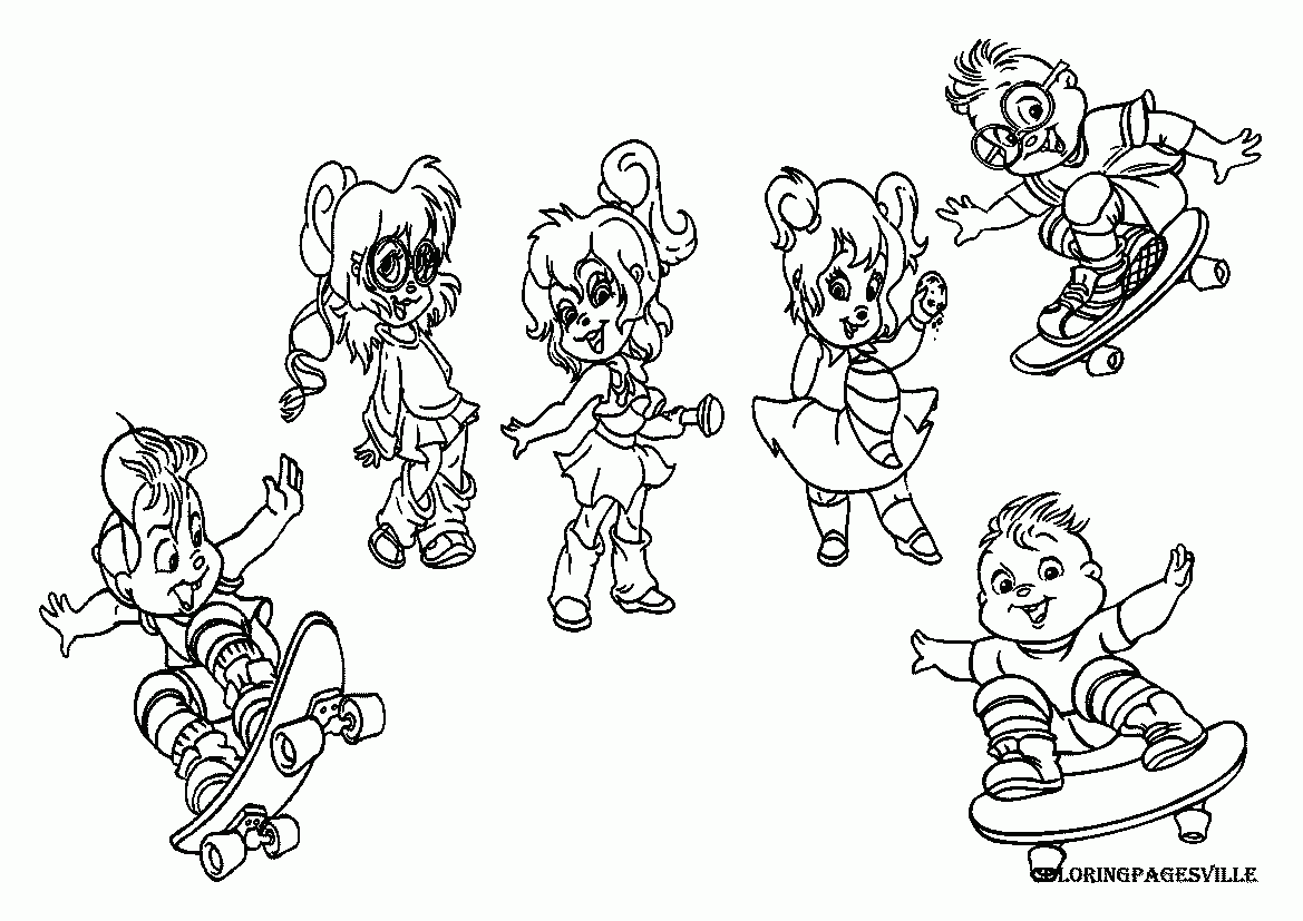 Creative Coloring Pages From Alvin And The Chipmunks Animated ...