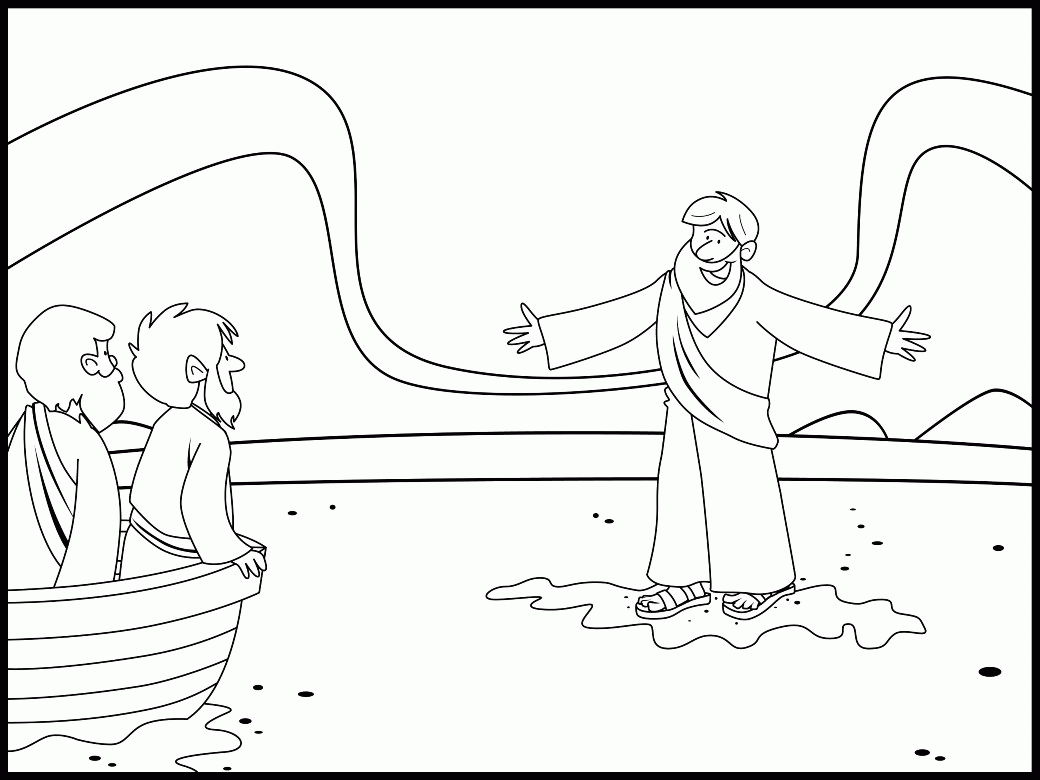 Coloring Page For Jesus Calming The Storm - Coloring Home