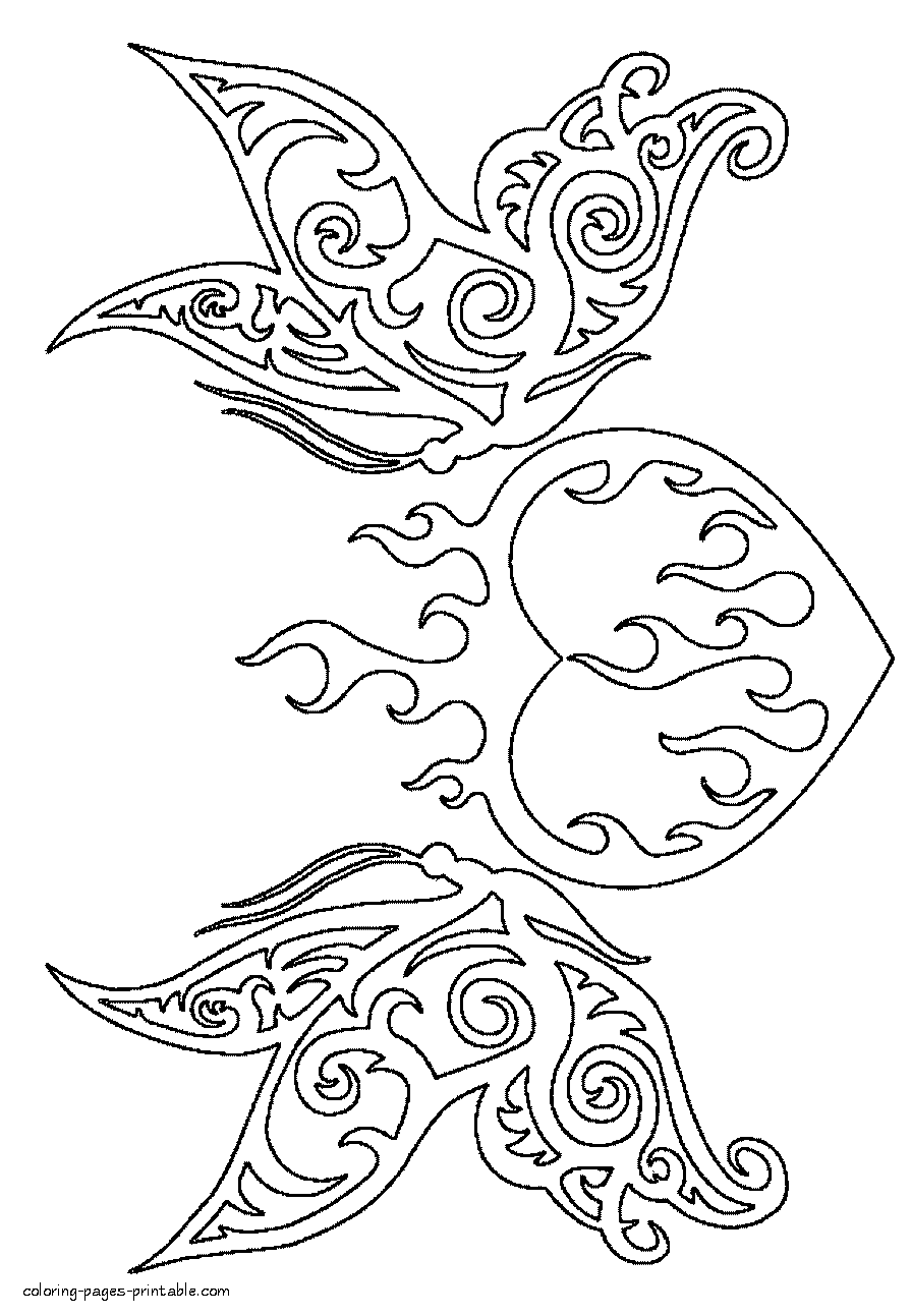 55 heart coloring pages